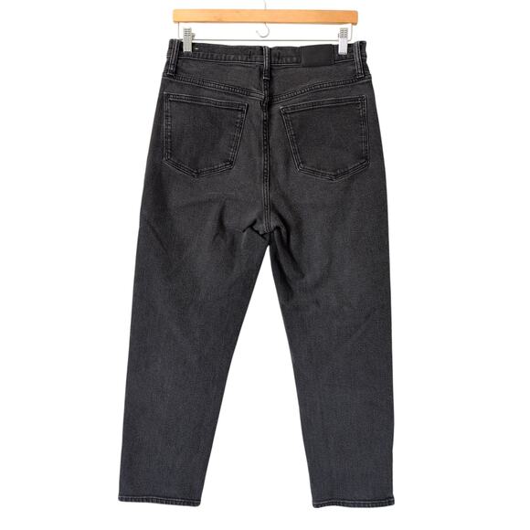 Madewell Classic Straight Jeans Lunar Wash Womens 29 Black High Rise Cropped EUC - Picture 4 of 10